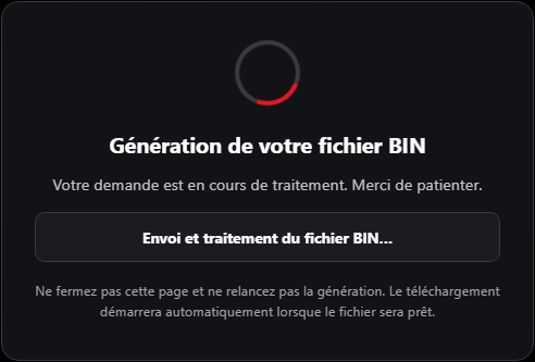 Génération et téléchargement